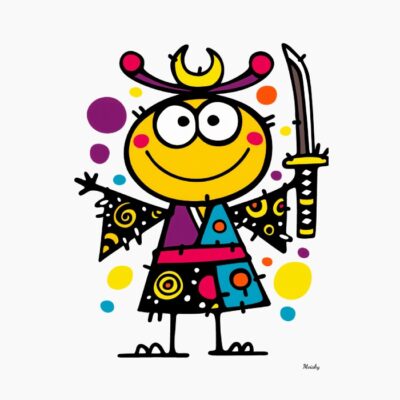 Emoji Samurai Divertido y Colorido