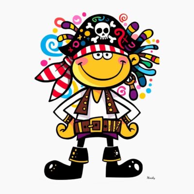 Emoji Pirata Divertido y Colorido