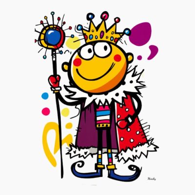 Emoji Rey Divertido y Colorido