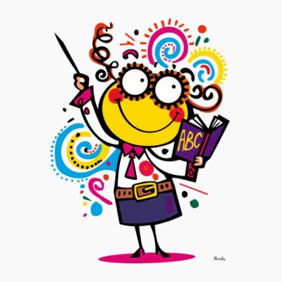 Emoji Profesora Divertida y Colorida