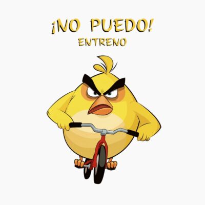 Yellow, Amarillo Pájaro Cabreado montando en bici