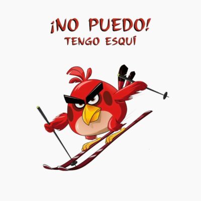 Red, Rojo Pájaro Cabreado esquiando