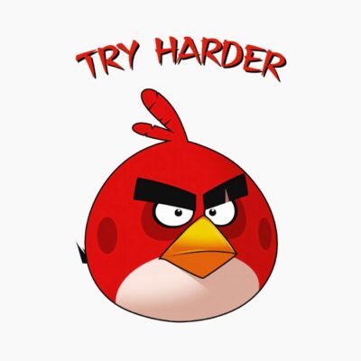 Pájaro Cabreado Rojo, pidiendo que te esfuerces más