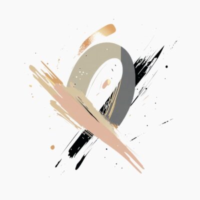 Monograma letra Q, abstracta, contemporanea y elegante