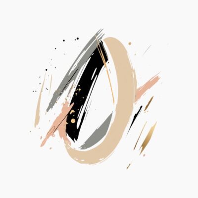 Monograma letra O, abstracta, contemporanea y elegante