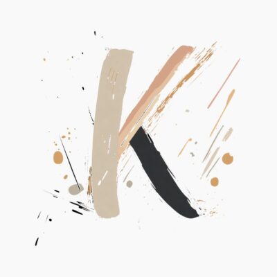 Monograma letra k, abstracta, contemporanea y elegante