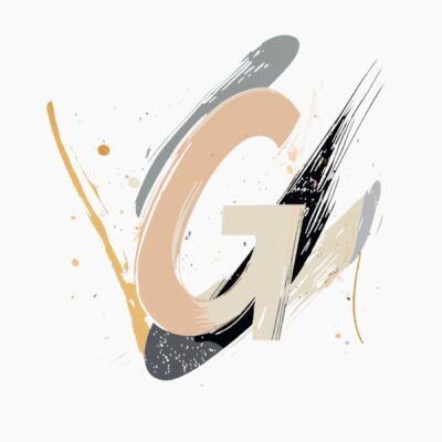 Monograma letra G, abstracta, contemporanea y elegante