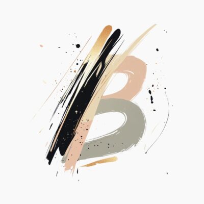 Monograma letra B, abstracta, contemporanea y elegante