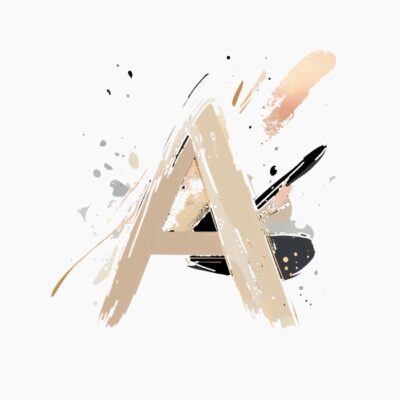 Monograma letra A, abstracta, contemporanea y elegante