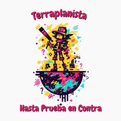 Diseño urbano divertido con humor estilo basquiat, graffiti, terraplanista