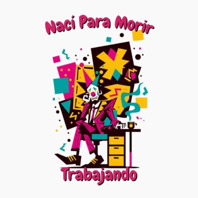 Diseño urbano divertido con humor estilo basquiat, graffiti, Trabajo