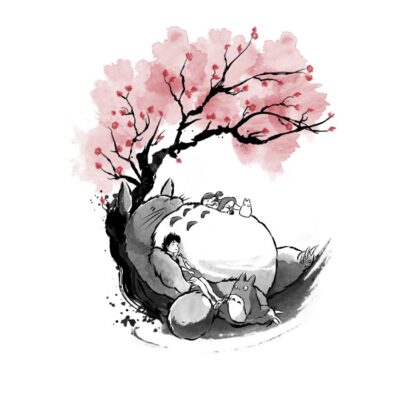 Sakura Neighbor sumi-e