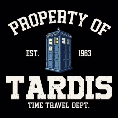 Property of tardis letras blancas tiendas
