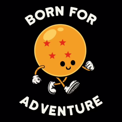 Born for adventure bola de dragon 4 letras blancas tiendas