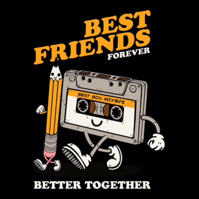 BEST FRIENDS lapiz and cassettee tiendas