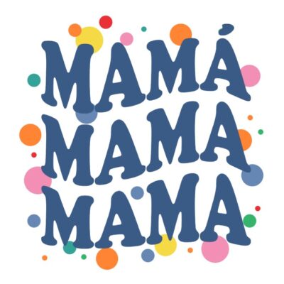 Mamá, azul. Día de la madre. Regalo madre.