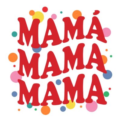 Mamá, rojo. Día de la madre. Regalo madre.