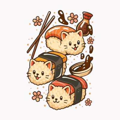 Lindos gatos de sushi