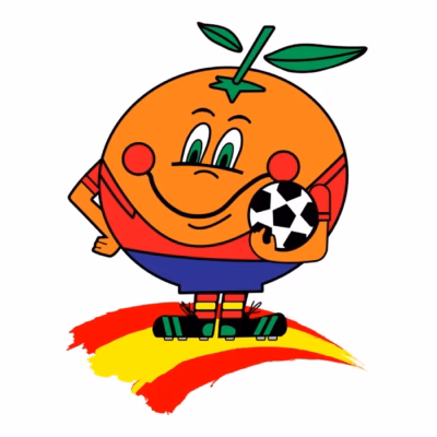 Naranjito Mundial 82 con bandera