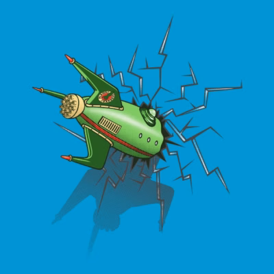 A rocket crashed into my t-shirt