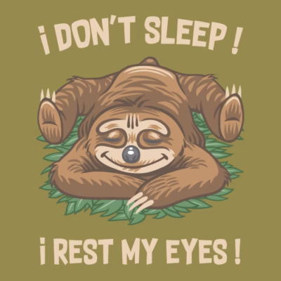 I dont sleep ! I rest my eyes !