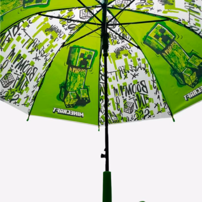 Alternative view of Paraguas Niño Minecraft Transparente