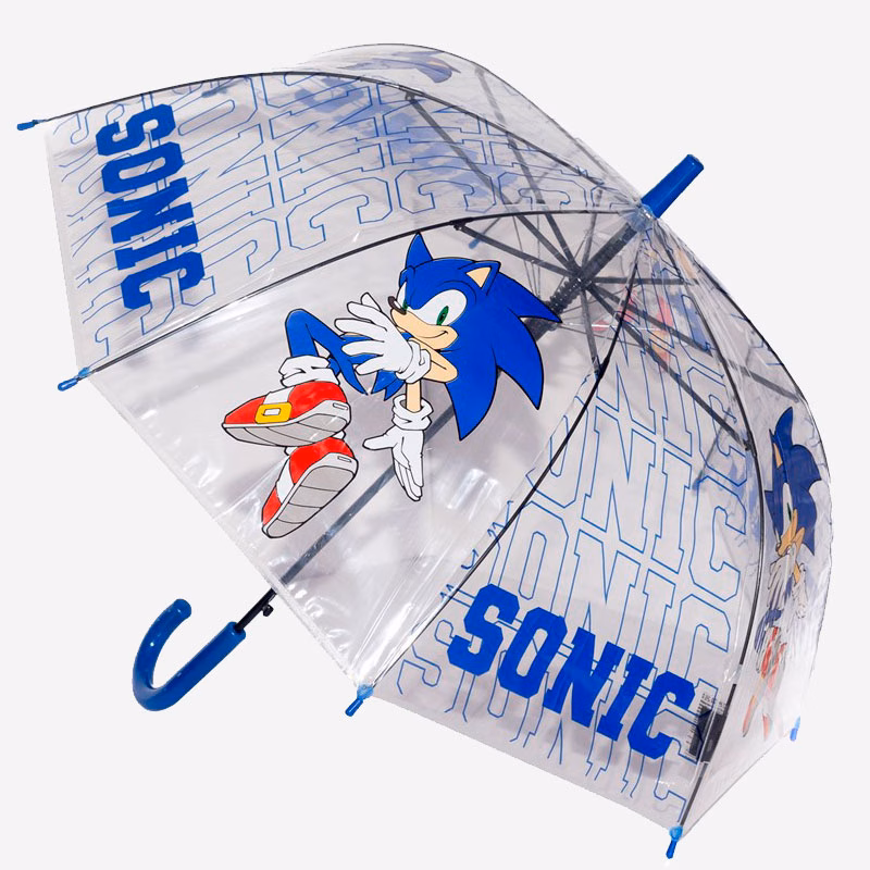 Paraguas niño sonic transparente