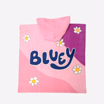 Alternative view of Poncho Playa Microfibra Bluey