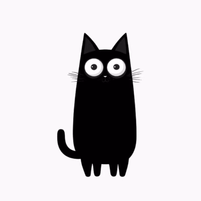 Camisetas de Animales Divertidos Diseño Vectorial Único para Amantes de la Naturaleza- Gato Negro