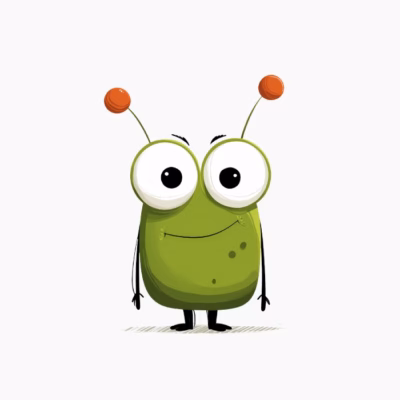 Camisetas de Animales Divertidos Diseño Vectorial Único para Amantes de la Naturaleza- Alien Verde