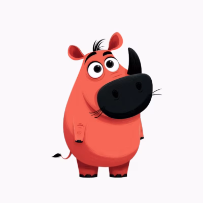 Camisetas de Animales Divertidos Diseño Vectorial Único para Amantes de la Naturaleza- Rinoceronte