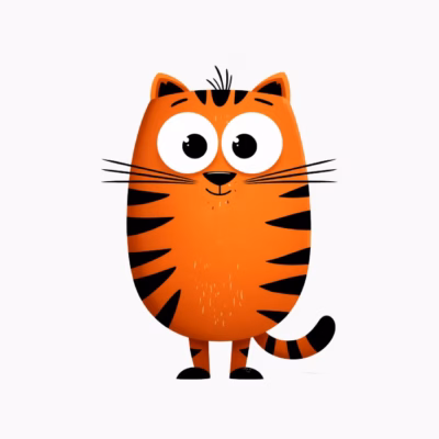 Camisetas de Animales Divertidos Diseño Vectorial Único para Amantes de la Naturaleza- Tigre