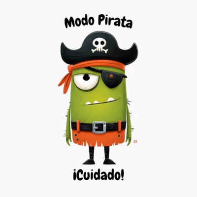 Pirata moderno dibujos, gracioso y divertido