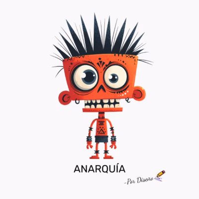 Anarquía Punk Diseño Original y Rebelde Ilustración Divertida