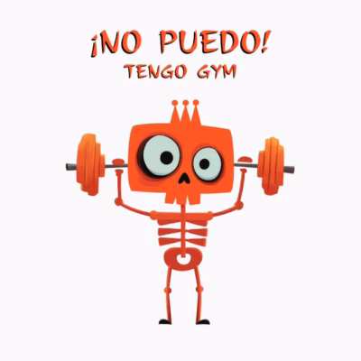 Esqueleto Divertido en el Gimnasio ¡No Puedo! Tengo Gym Humor Fitness