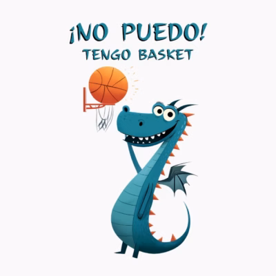 Dragón Divertido Baloncesto ¡No Puedo! Tengo Basket Humor Deportivo