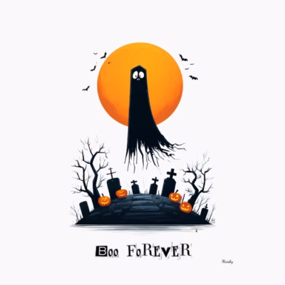 Fantasma dando una vuelta, spooky halloween