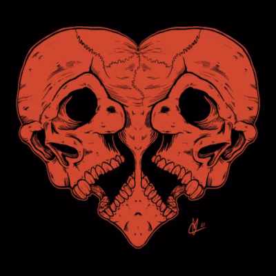 Skull heart