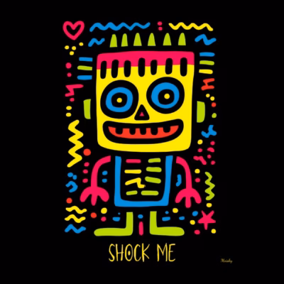 Frankenstein Neón Pop Art Shock Me Halloween