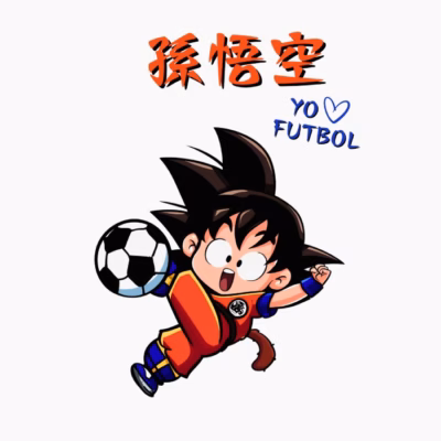 Pequeño guerrero naranja en estilo chibi kawaii futbolero