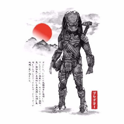 Wolf Predator sumi-e