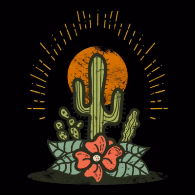 Texas Mexican Western Cactus