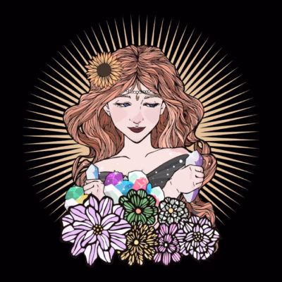 Mystical Crystals Magic Witch Girl