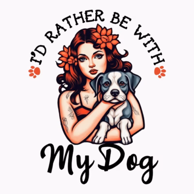 Dog Lover Old School Retro Tattoo Style