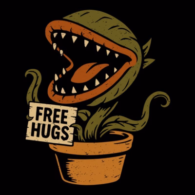 audrey II free hugs shirtwoot