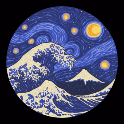 starry night of kanagawa w