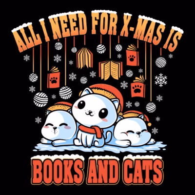 X-mas Books Acnd Cats