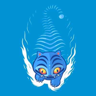 Floating Blue Tiger